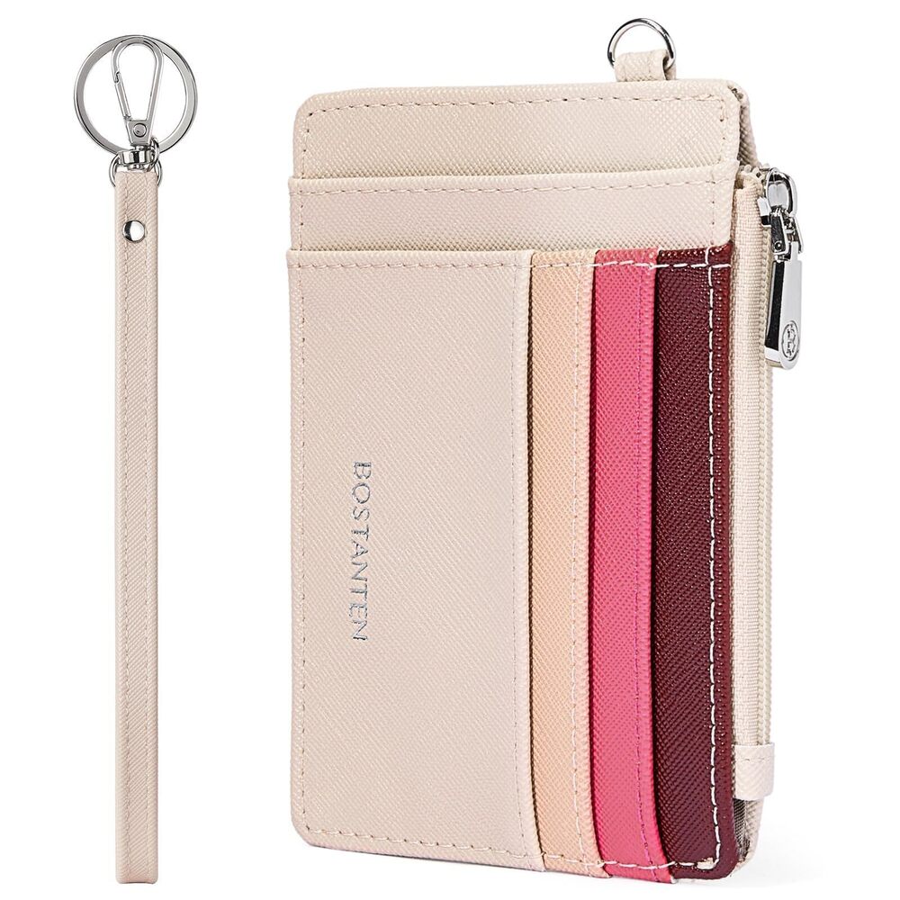 9408 Small Wallet RFID Leather Credit Card Holder Slim Wristlet Keychain